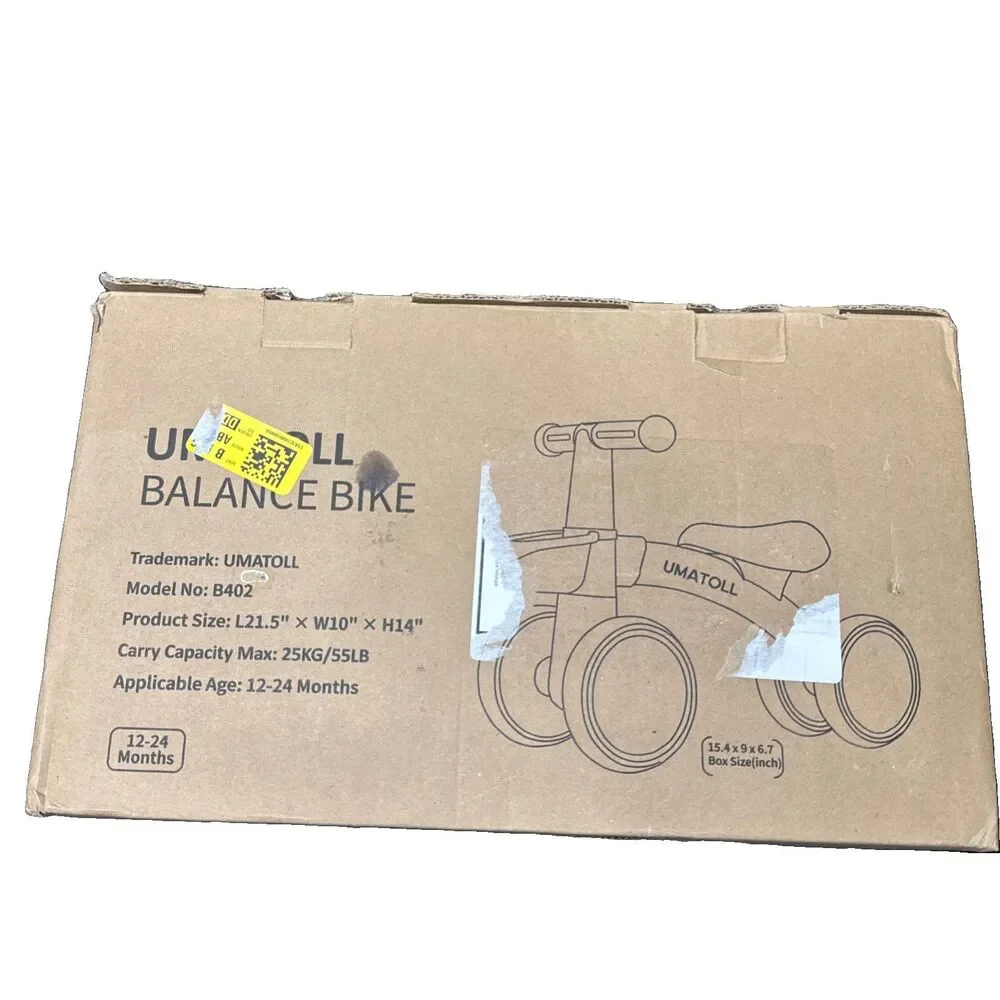 UMATOLL Pink Toddler Balance Bike B402 12-24 Months BNIB No Pedal Ride On